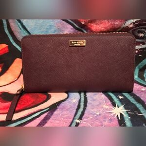 EUC Kate Spade Wallet Morgan Zip Around Continental Wallet, Purple
